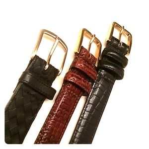 3 leather belts